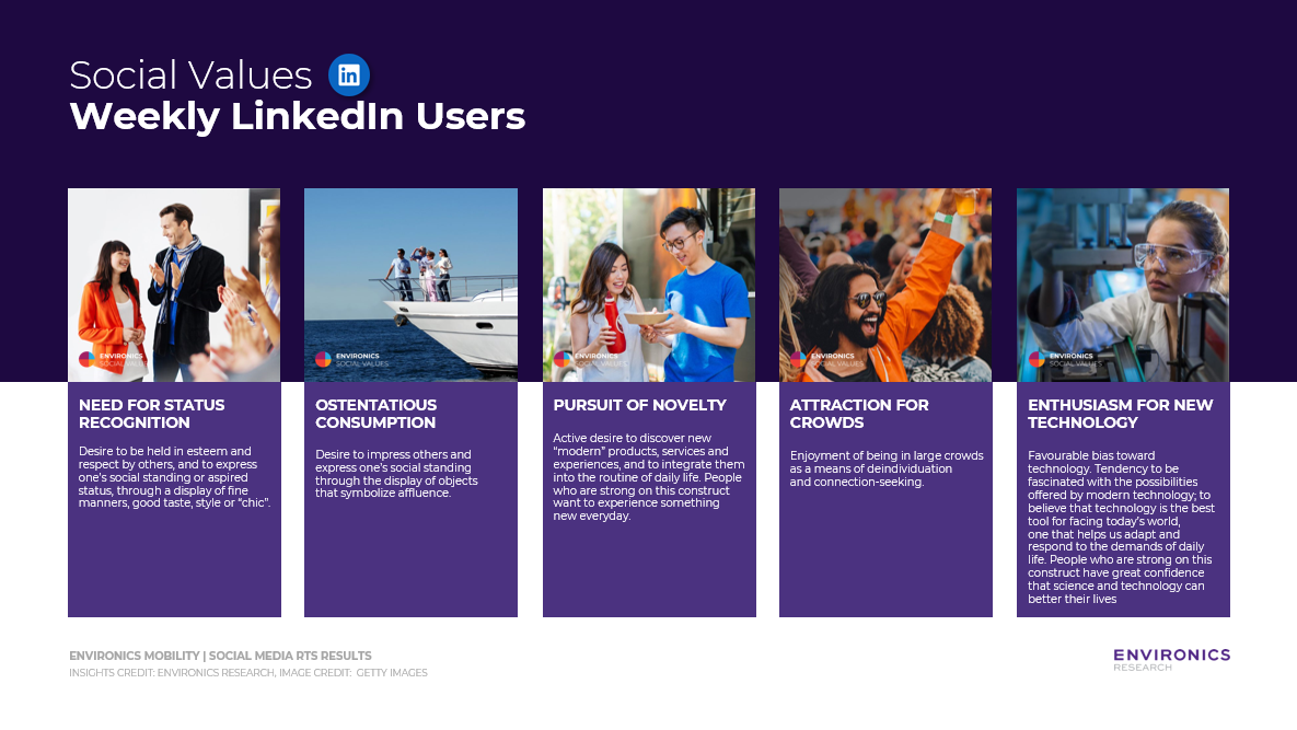 Social Values LinkedIn Users