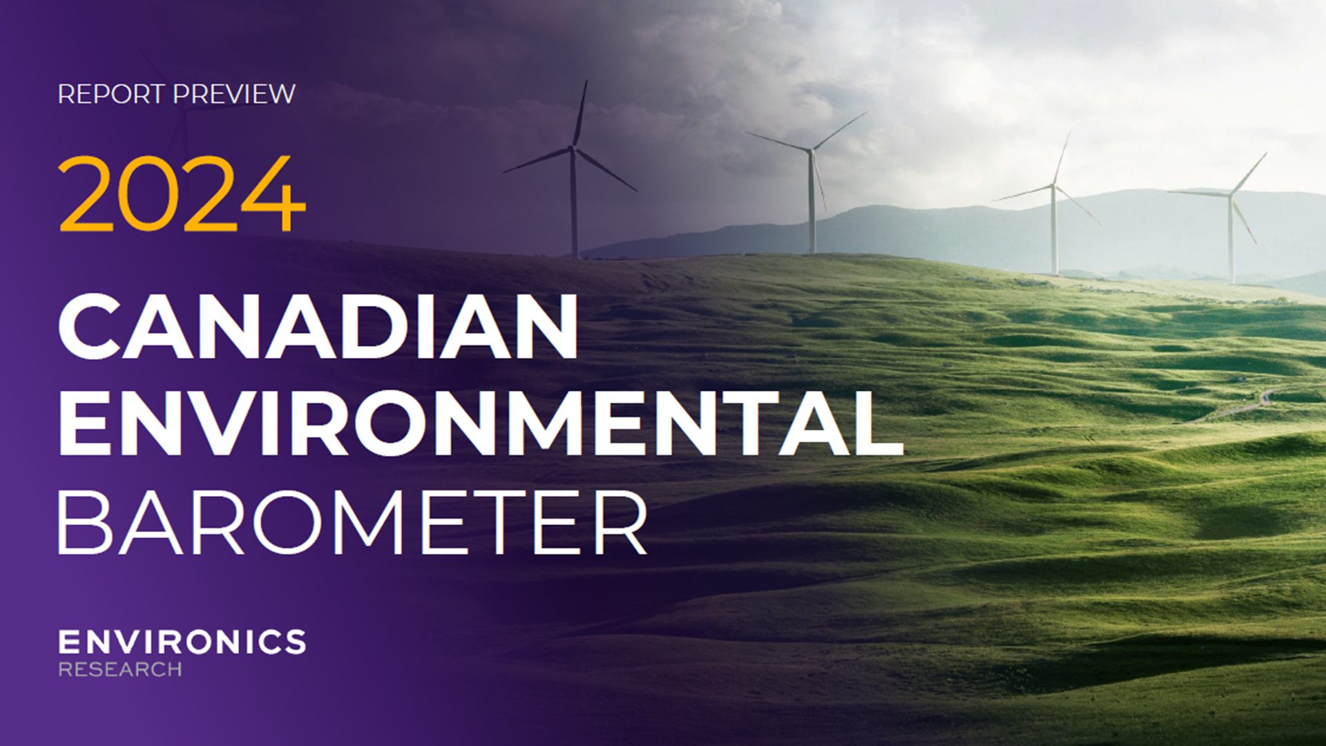 Report Cover for Canadian Environmental Barometer