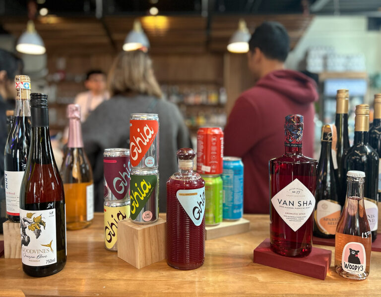 drinks on a wooden table