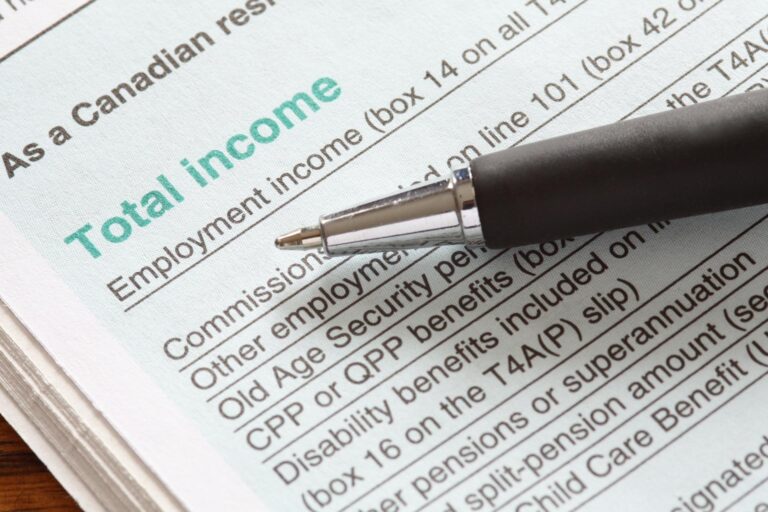 pen on income tax form