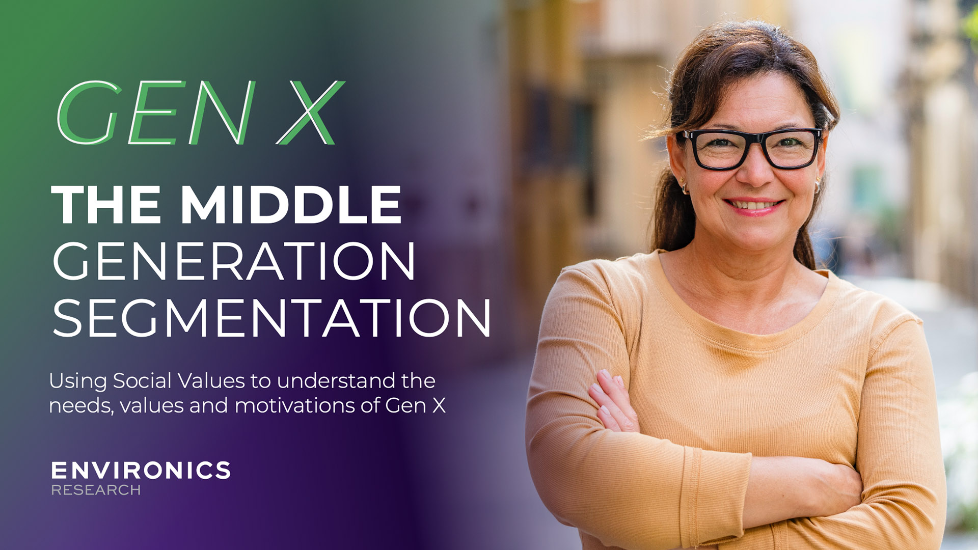 Cover of the Gen X report show a gen x woman smiling