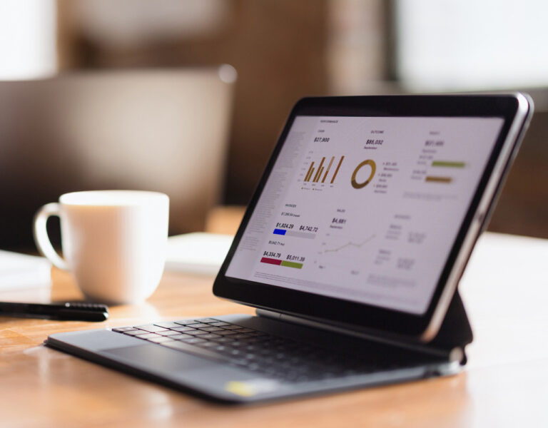 tablet open on investing page