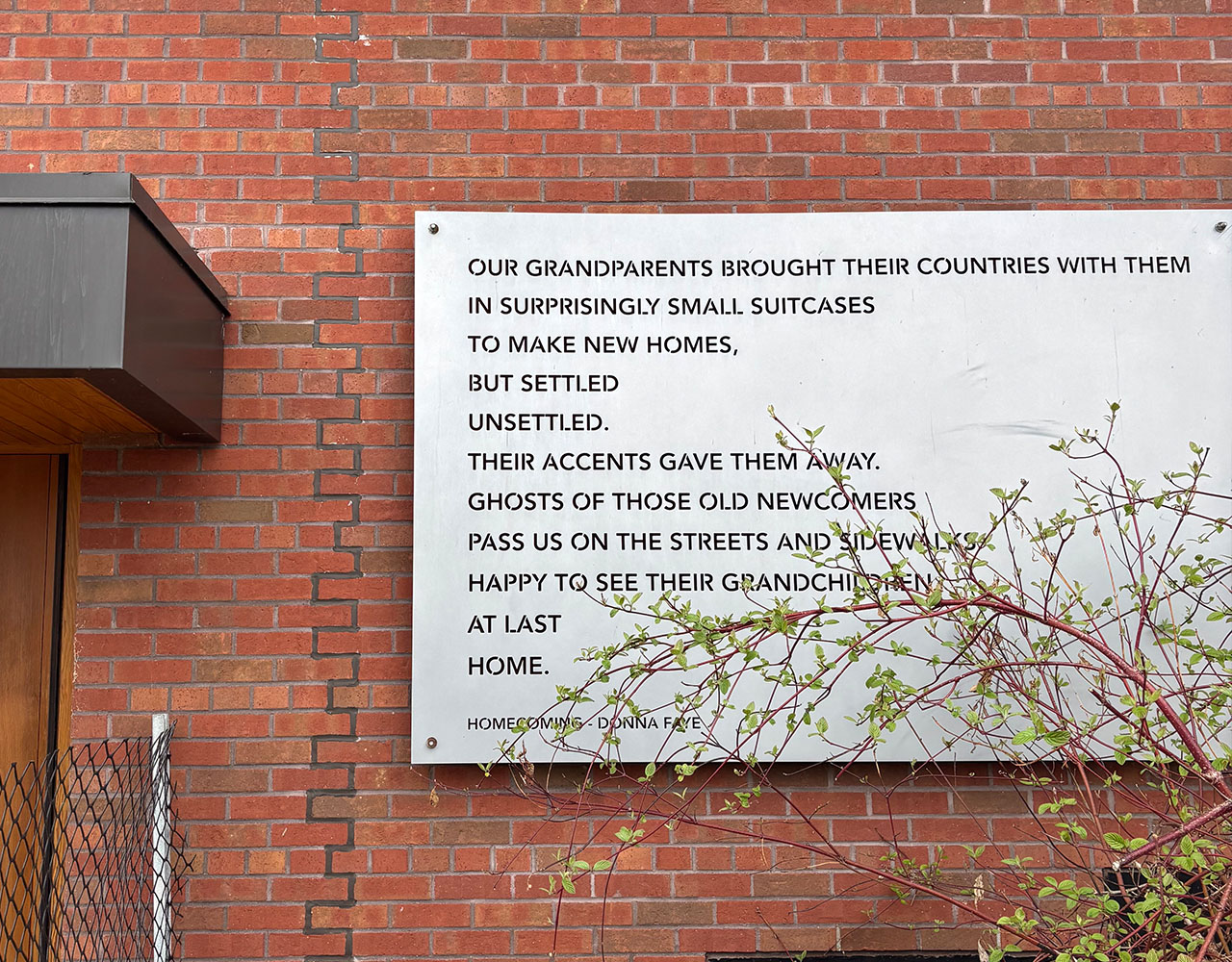 sign on wall in thunder bay